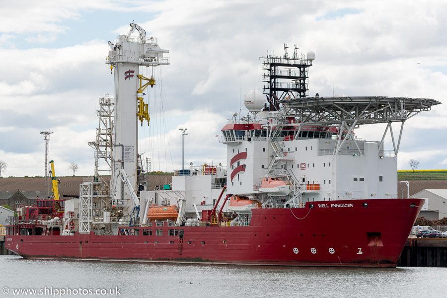 Photograph of the vessel  Well Enhancer pictured at Montrose on 24th May 2015