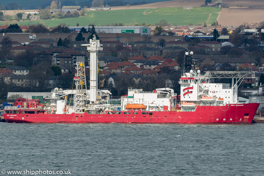Photograph of the vessel  Well Enhancer pictured at Dundee on 17th April 2016