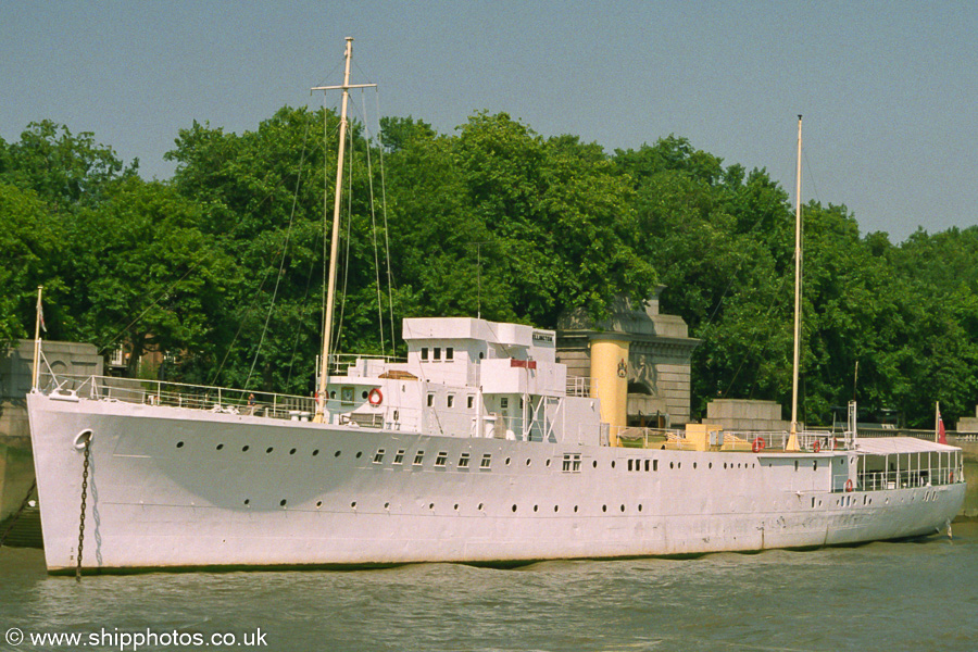 Photograph of the vessel HQS Wellington pictured in London on 16th July 2005
