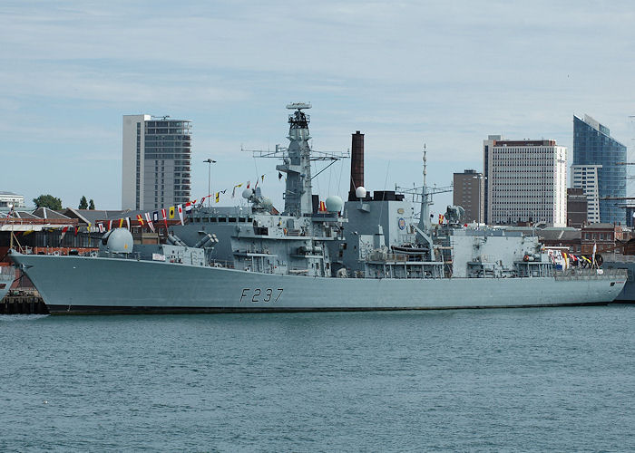 Photograph of the vessel HMS Westminster pictured in Portsmouth Naval Base on 13th June 2009