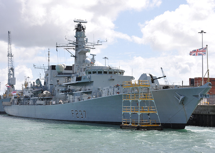 Photograph of the vessel HMS Westminster pictured in Portsmouth Naval Base on 7th August 2011