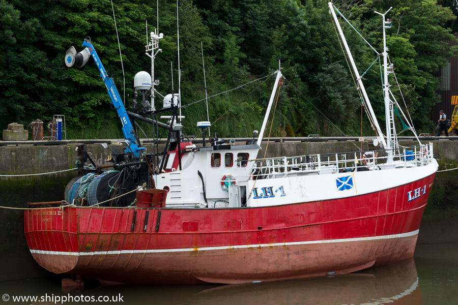 Photograph of the vessel fv White Heather VI pictured at Eyemouth on 5th July 2015