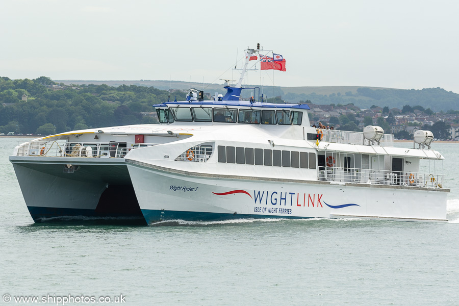 Photograph of the vessel  Wight Ryder I pictured in the Solent on 8th July 2023