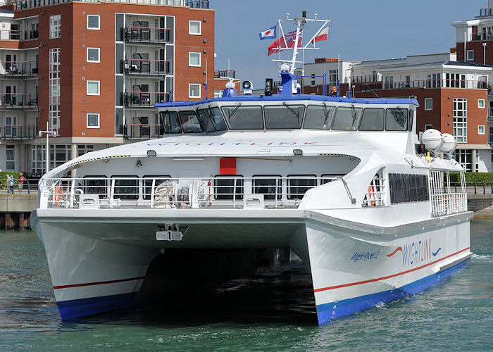 Photograph of the vessel  Wight Ryder II pictured in Portsmouth on 10th June 2013