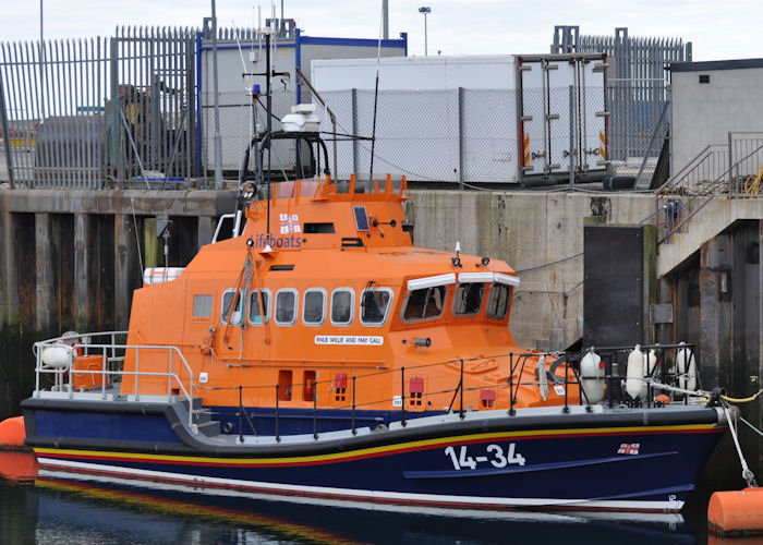 Photograph of the vessel RNLB Willie and May Gall pictured at Fraserburgh on 6th May 2013