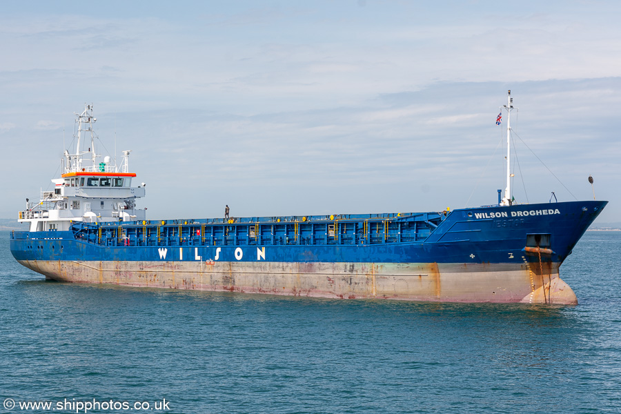 Photograph of the vessel  Wilson Drogheda pictured at anchor in the Solent on 8th July 2023