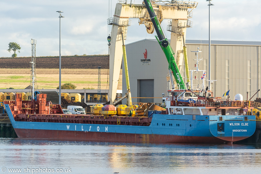Photograph of the vessel  Wilson Elbe pictured at Montrose on 15th October 2021