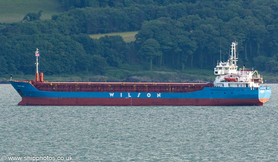 Photograph of the vessel  Wilson Tees pictured at anchor in Belfast Lough on 26th June 2023