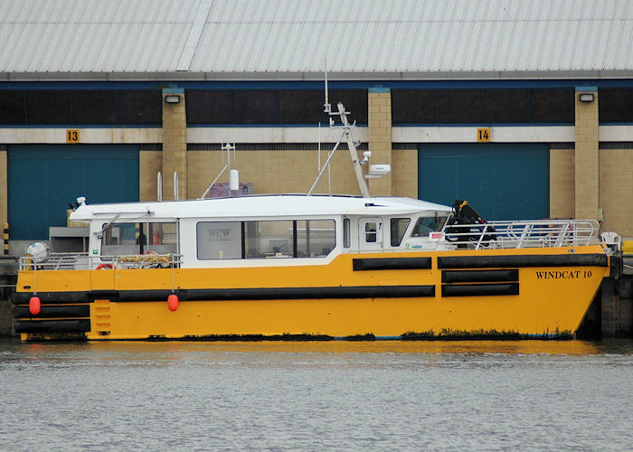 Photograph of the vessel  Windcat 10 pictured at Grimsby on 5th September 2009