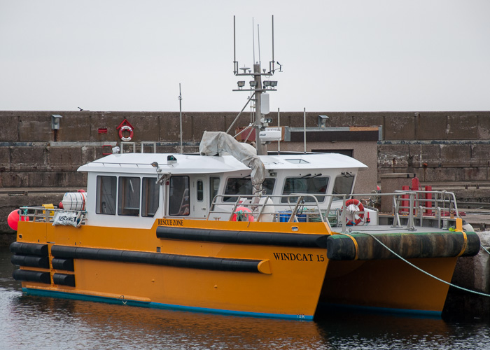 Photograph of the vessel  Windcat 15 pictured at Buckie on 5th May 2014