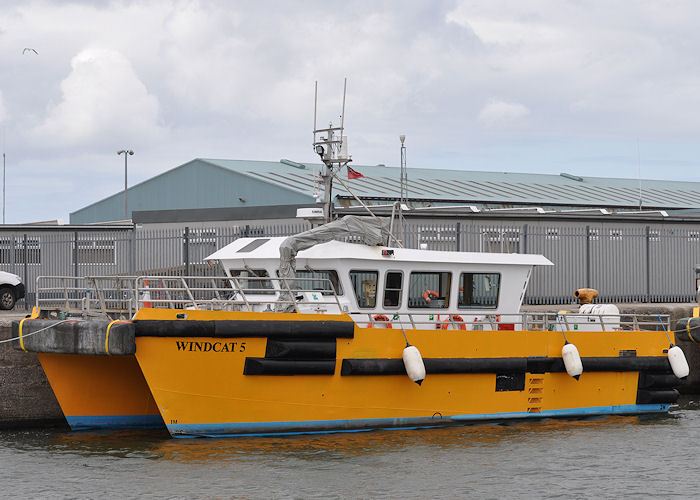 Photograph of the vessel  Windcat 5 pictured in Liverpool Docks on 22nd June 2013