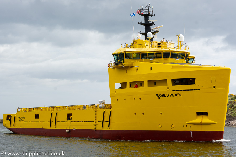 Photograph of the vessel  World Pearl pictured arriving at Aberdeen on 13th May 2022