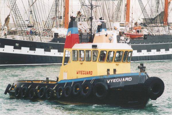 Photograph of the vessel  Wyeguard pictured in Southampton on 12th April 2000