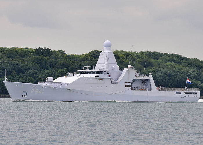 Photograph of the vessel HrMS Zeeland pictured in the Solent on 10th June 2013