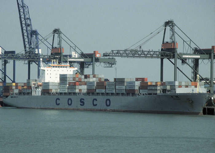 Photograph of the vessel  Zhong He pictured at Felixstowe on 10th June 1997