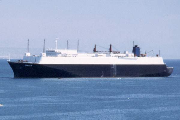 Photograph of the vessel  Zimcar pictured near Eilat on 1st May 1994