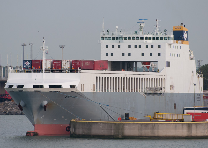 Photograph of the vessel  Adeline pictured at Zeebrugge on 19th July 2014