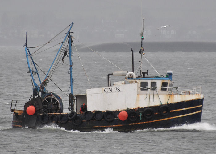 Photograph of the vessel fv Adoration II pictured passing Greenock on 3rd May 2013