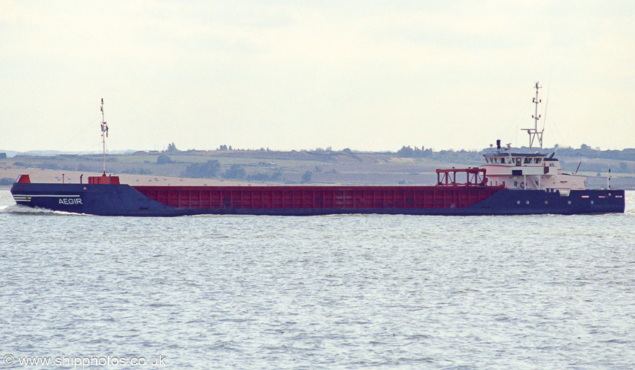 Photograph of the vessel  Aegir pictured on Sea Reach, River Thames on 1st September 2001