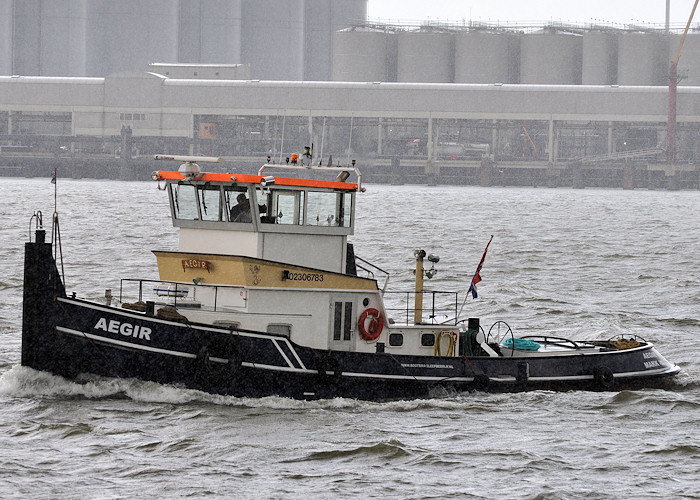 Photograph of the vessel  Aegir pictured passing Vlaardingen on 22nd June 2012