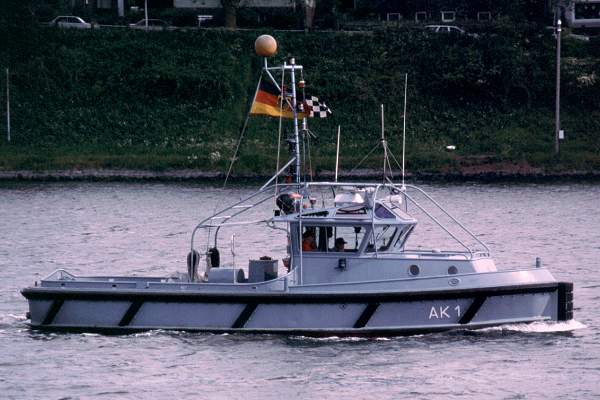 FGS AK 1 pictured on the Kiel Canal on 29th May 2001