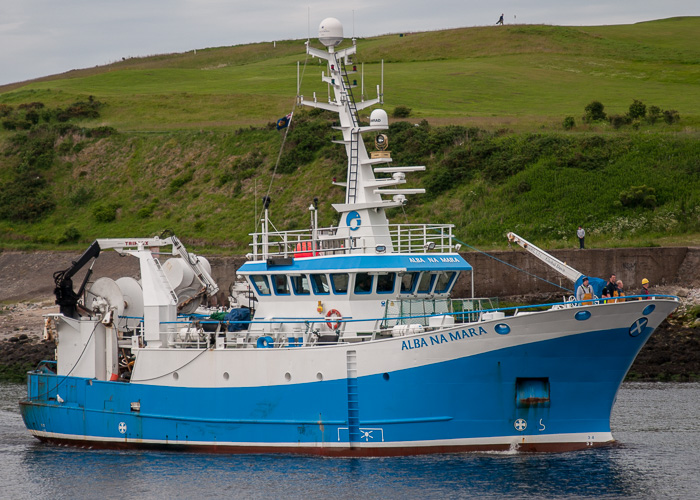 rv Alba Na Mara pictured arriving at Aberdeen on 12th June 2014