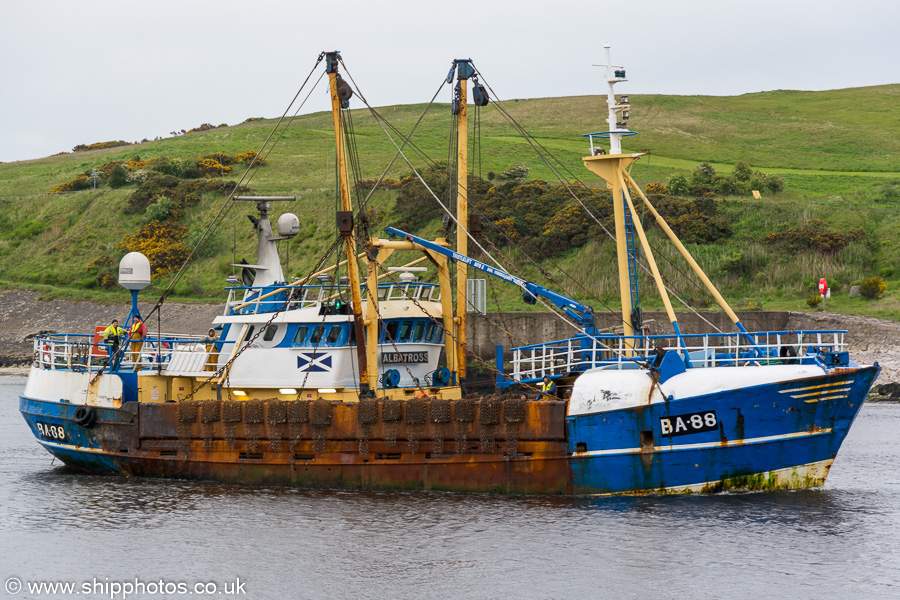 fv Albatross  pictured arriving at Aberdeen on 29th May 2019