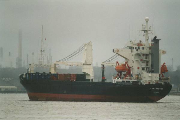 Photograph of the vessel  Aleksandrov pictured departing Southampton on 20th January 1999