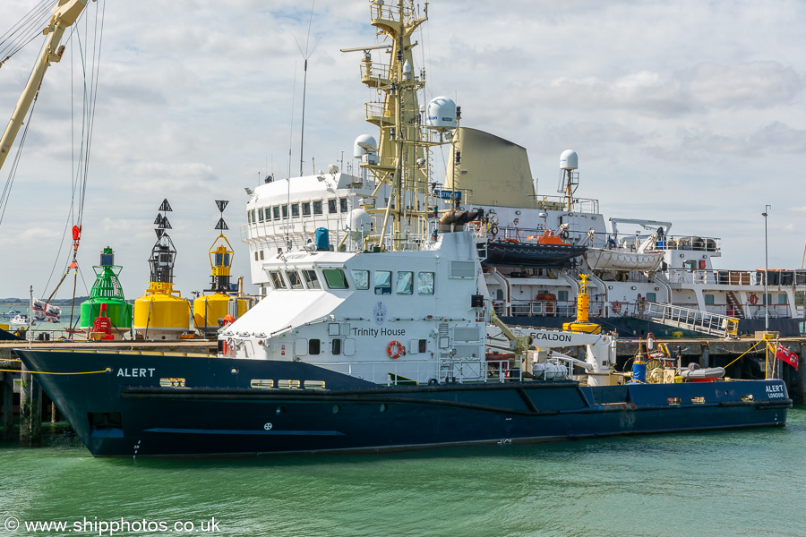 Photograph of the vessel THV Alert pictured at Harwich on 15th August 2024