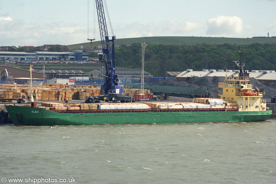 Photograph of the vessel  Alga pictured at Rosyth on 8th May 2003