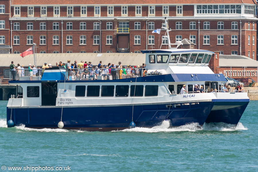 Photograph of the vessel  Ali Cat of Cowes pictured in Portsmouth Harbour on 7th July 2023