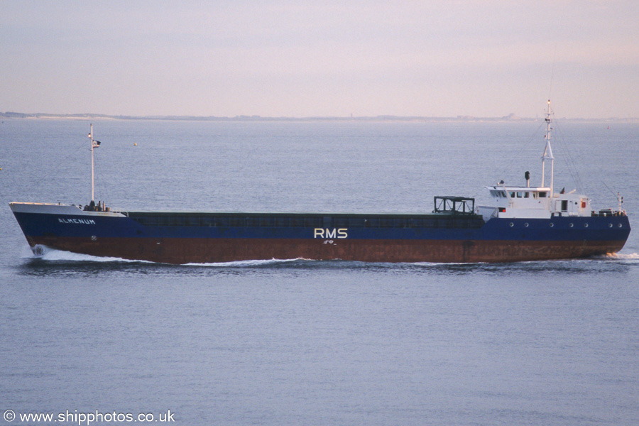 Photograph of the vessel  Almenum pictured on the Westerschelde passing Vlissingen on 19th June 2002