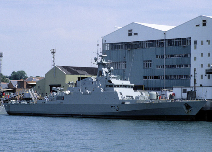 SNV Al Mua'zzar pictured fitting out at Woolston on 21st July 1996