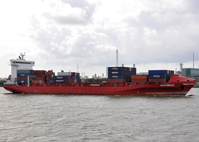 Photograph of the vessel  Alsterdijk pictured passing Vlaardingen on 23rd June 2012