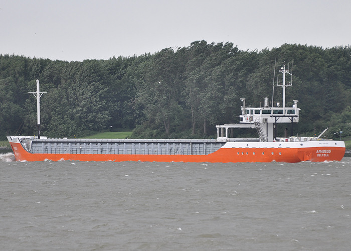 Photograph of the vessel  Amadeus pictured on the Nieuwe Waterweg at Vlaardingen on 24th June 2012