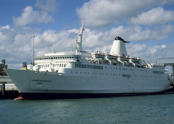 Photograph of the vessel  Ambassador II pictured at Southampton on 13th July 1997