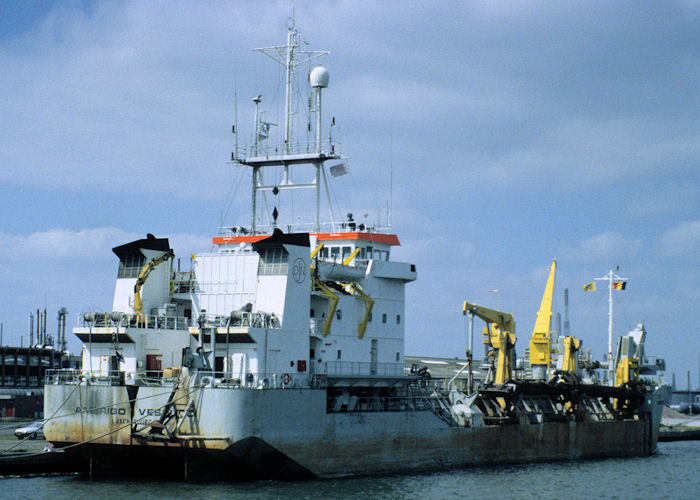 Photograph of the vessel  Amerigo Vespucci pictured at Antwerp on 19th April 1997