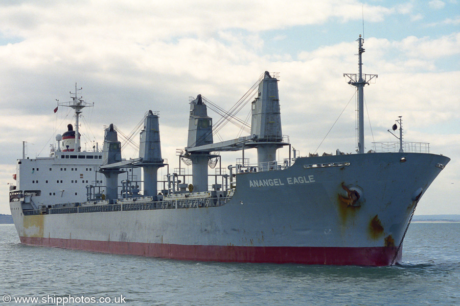  Anangel Eagle pictured at anchor in the Thames Estuary on 31st August 2002