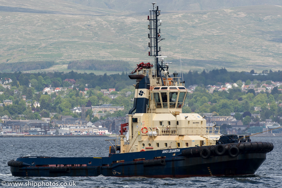 Photograph of the vessel  Anglegarth pictured passing Greenock on 7th June 2015