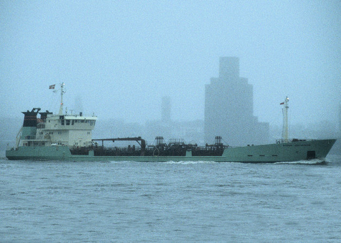 Photograph of the vessel  Anna Johanne pictured on the River Mersey on 15th November 1996