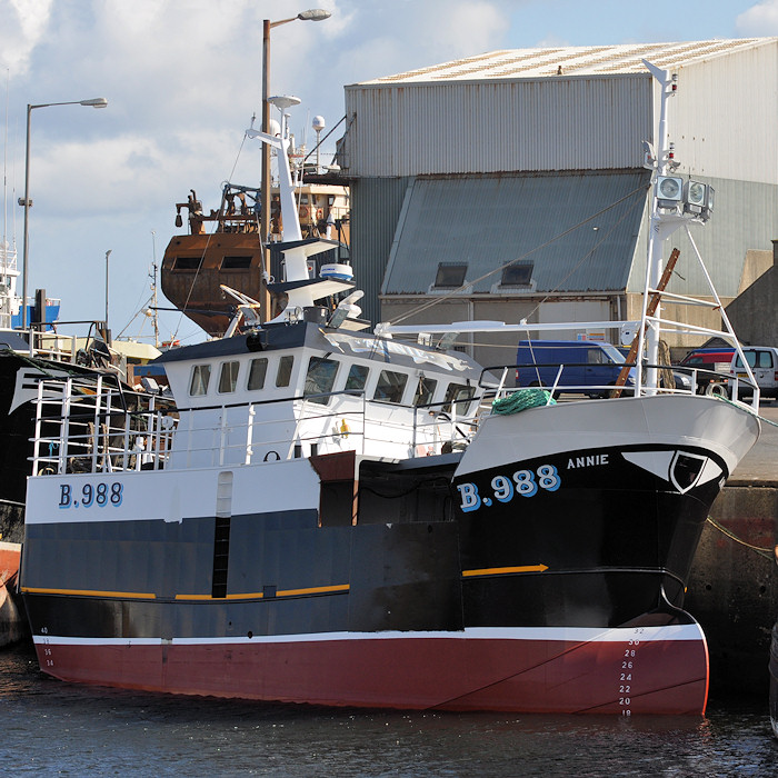 fv Annie pictured undergoing refit at Macduff on 15th April 2012