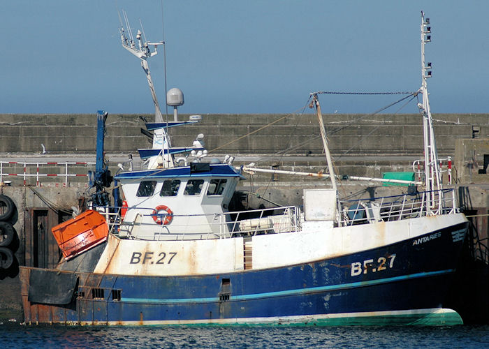 Photograph of the vessel fv Antaries pictured at Fraserburgh on 28th April 2011
