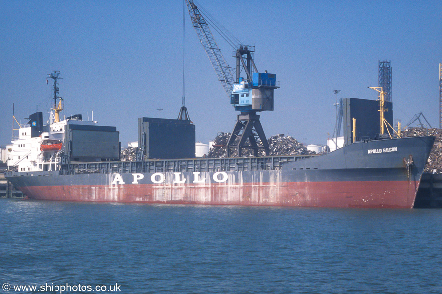 Photograph of the vessel  Apollo Falcon pictured in Sint Laurentshaven, Botlek on 17th June 2002