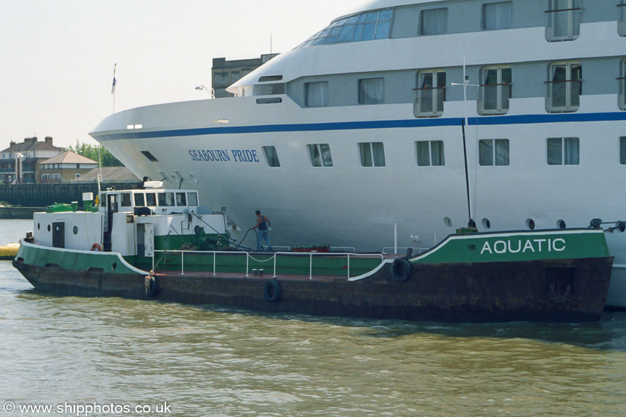 Photograph of the vessel  Aquatic pictured in the Pool of London on 17th July 2005
