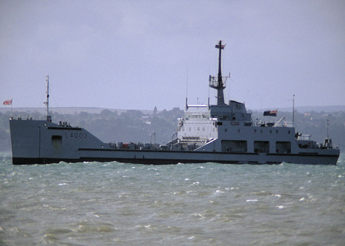 HMAV Arakan pictured in the Solent on 10th September 1993