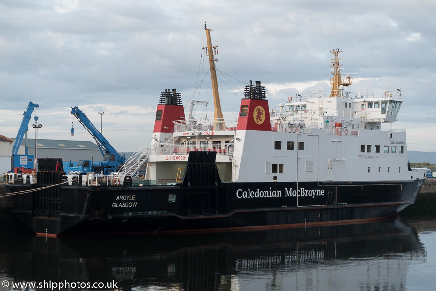 Photograph of the vessel  Argyle pictured at James Watt Dock, Greenock on 4th June 2015
