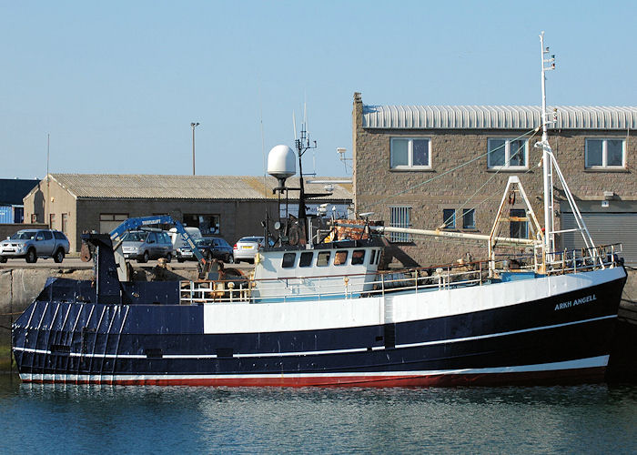 Photograph of the vessel fv Arkh-Angell pictured at Peterhead on 28th April 2011