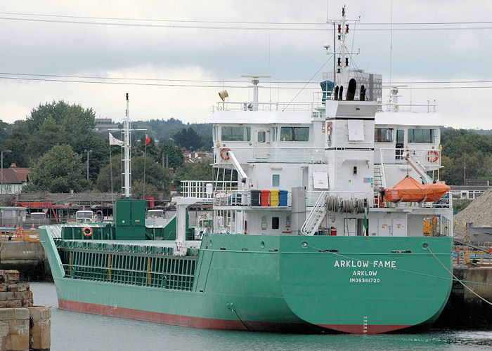 Photograph of the vessel  Arklow Fame pictured at Southampton on 14th August 2010