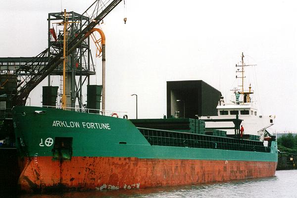 Photograph of the vessel  Arklow Fortune pictured at Cerestar Wharf, Trafford on 6th June 2001