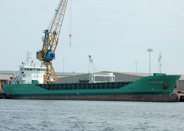 Photograph of the vessel  Arklow Rebel pictured on the River Tyne on 8th August 2010